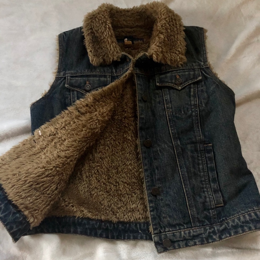 Fur (fake) Lined Jean Vest